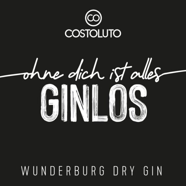 Wunderburg Dry Gin / ohne Dich ist alles GINLOS – Bild 2