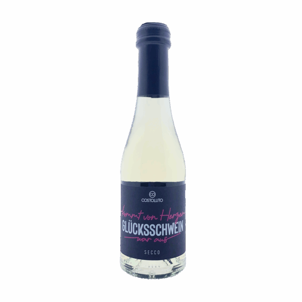 kommt von Herzen GLÜCKSSCHWEIN war aus / Secco / Piccolo 200ml
